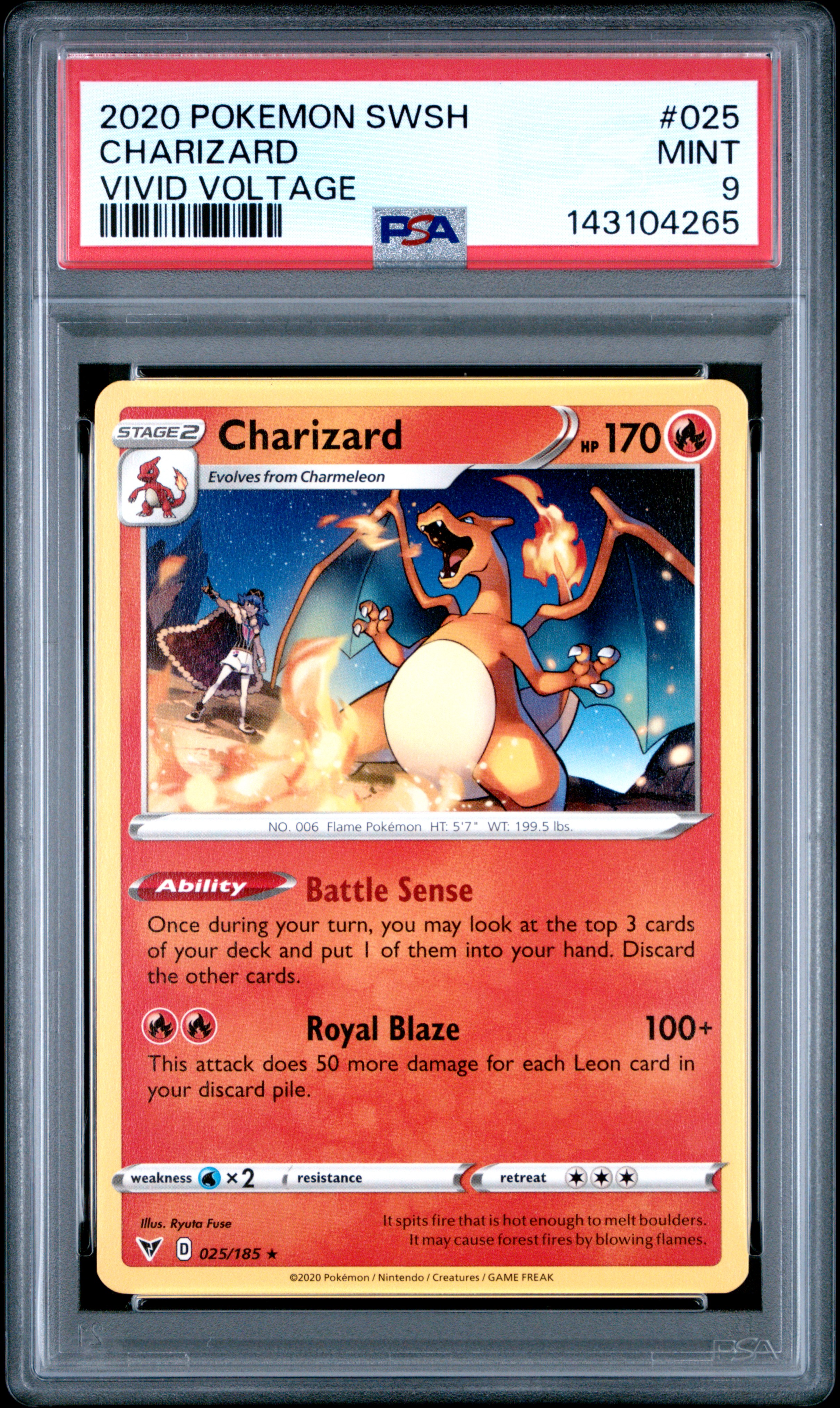 pokemon sword and shield charizard card value - & - Darkness Ablaze - Charizard-VMAX Fire Royal Blaze (100+) This attack does 50 more damage for each Leon card in your discard pile 2022 Pokemon Sword & Shield